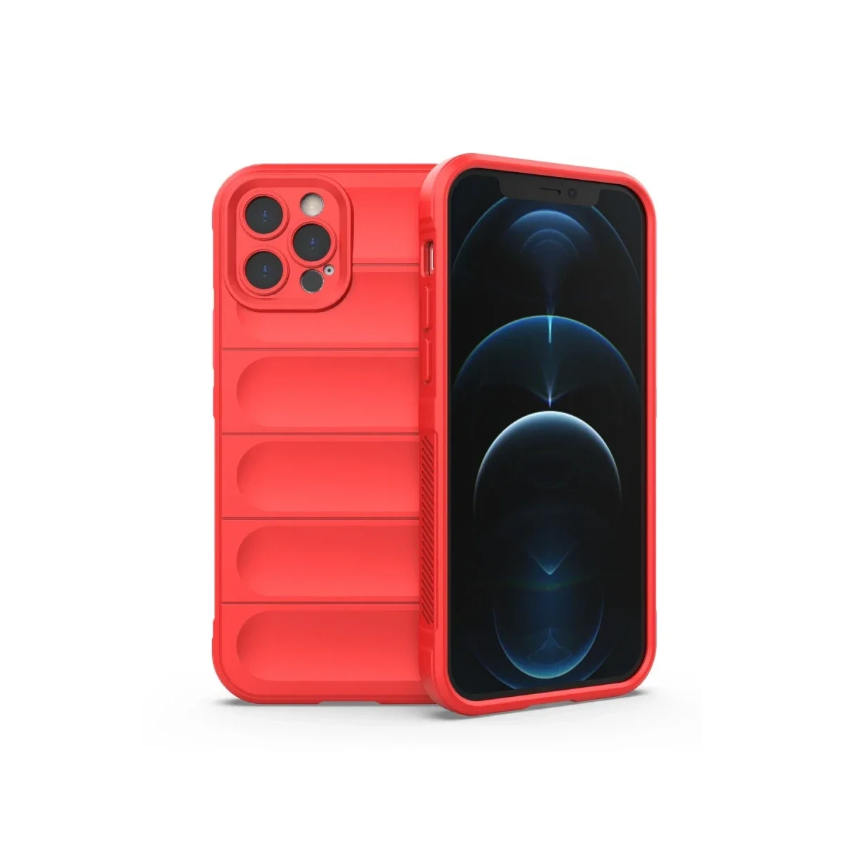 Apple iPhone 12 Pro Kılıf Optimum Silikon - Kırmızı