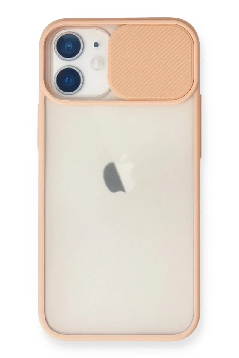 Apple iPhone 11 Kılıf Palm Buzlu Kamera Sürgülü Silikon - Pembe