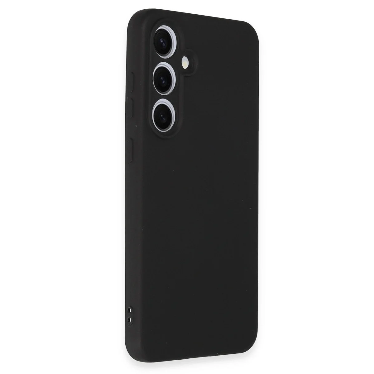 Samsung Galaxy S24 Fe Kılıf Nano İçi Kadife Silikon - Siyah görsel 2