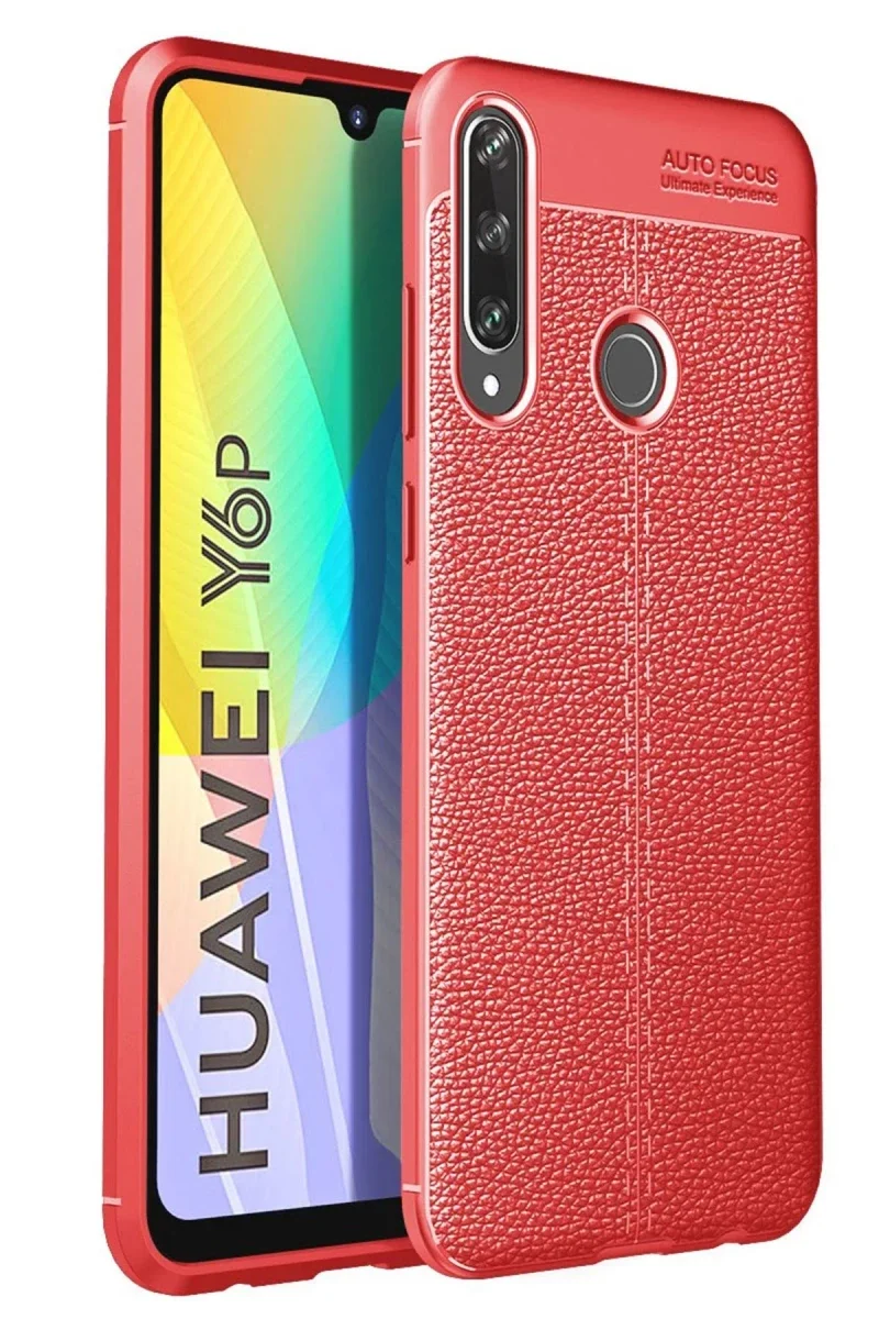 Huawei Y6P Kılıf Auto Focus Kapak - Kırmızı