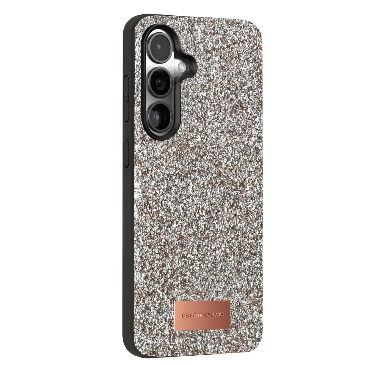 Onegif Samsung Galaxy S24 Bright Simli Kapak - Gümüş görsel 3