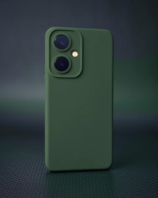 Vivo Y27 Kılıf Nano İçi Kadife Silikon - Koyu Yeşil