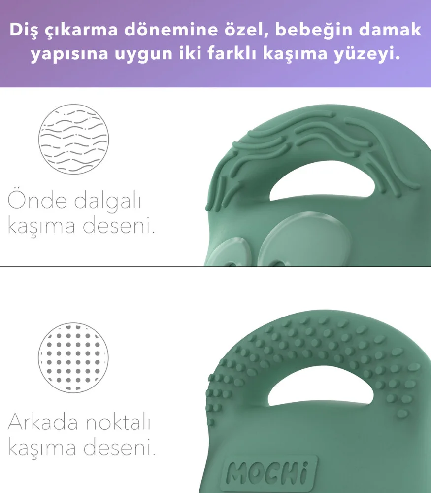 Mochi Diş Kaşıyıcı Yeşil görsel 3