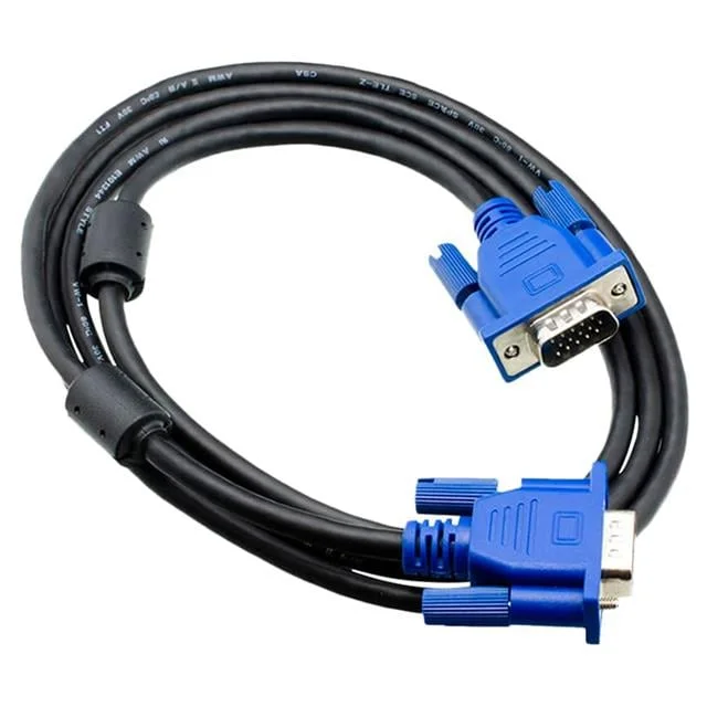 VGA155 Siyah 15 Pin 3+6 Erkek-Erkek 5 Metre VGA Kablosu görsel 2