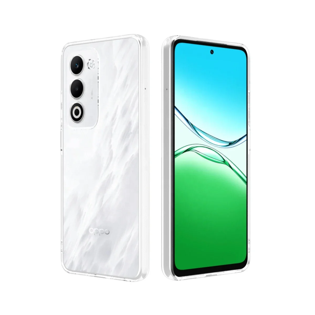 Oppo A5 4g Lüx Şeffaf Silikon - Şeffaf görsel 2