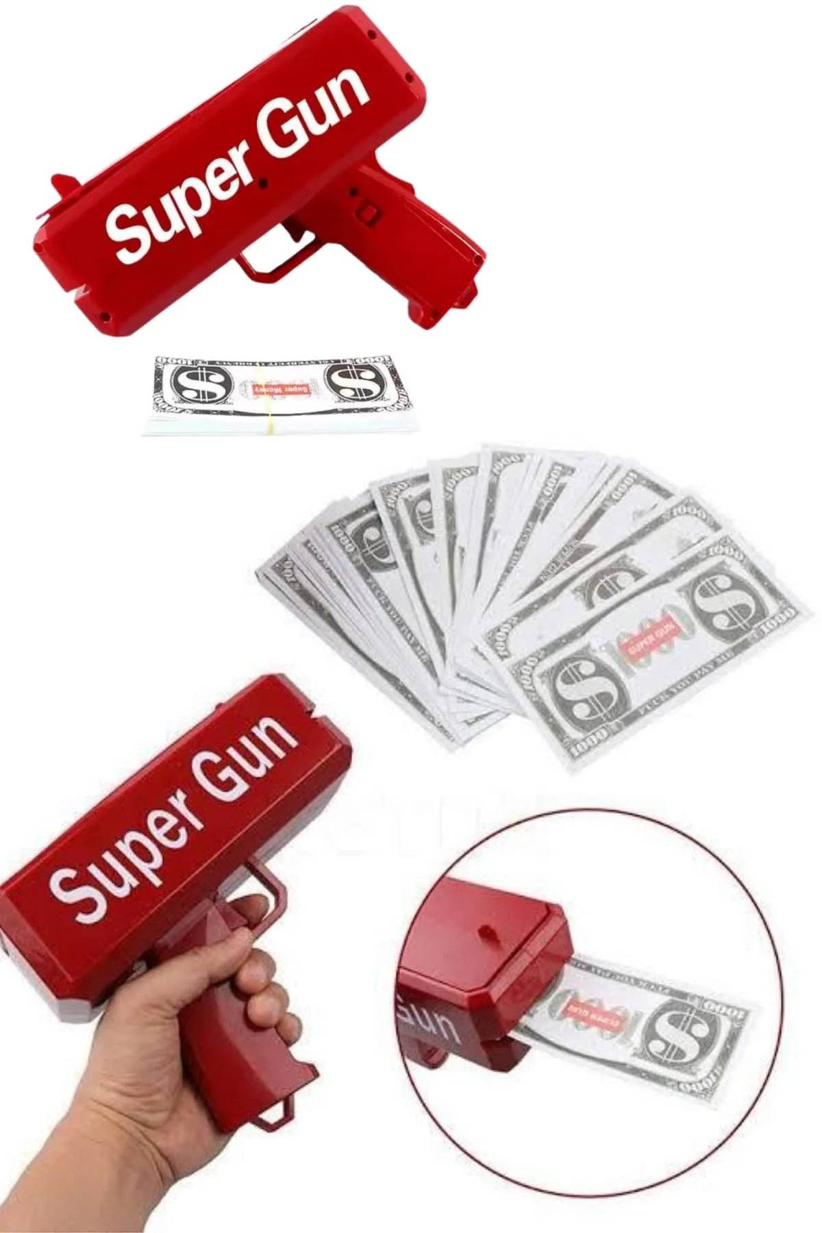 Para Dolar Atma Makinası Super Money Gun Para Saçma Fırlatma Tabancası görsel 4