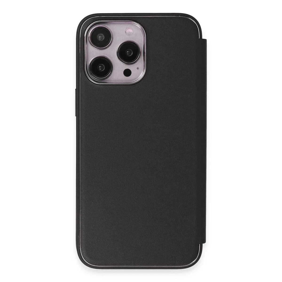 Apple iPhone 13 Pro Max Kılıf Dolpin Kapaklı - Siyah görsel 3
