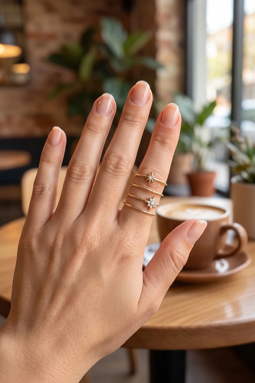 Pirinç Gold Renk Spiral Çiçek Model Kadın Yüzük