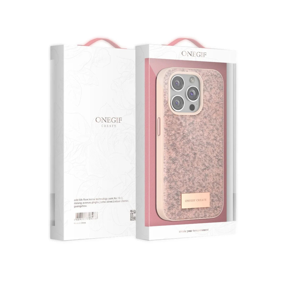 Onegif Apple İphone 14 Pro Max Bright Simli Kapak - Siyah görsel 5