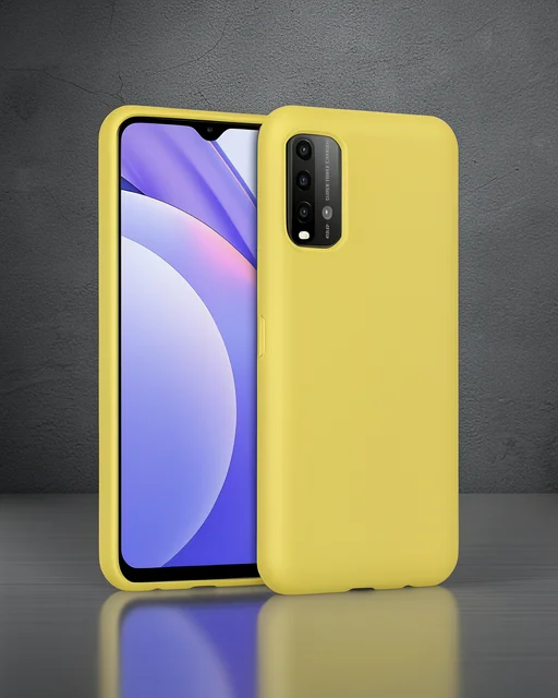 Xiaomi Redmi 9t Kılıf Nano İçi Kadife Silikon - Sarı