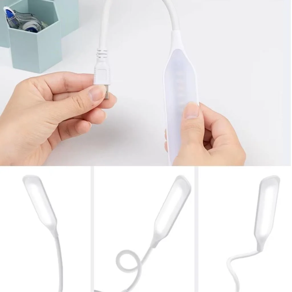 USB Girişli 14 Ledli 3 Kademeli Dokunmatik Masa/Kitap Okuma Lambası Ledi Beyaz görsel 3