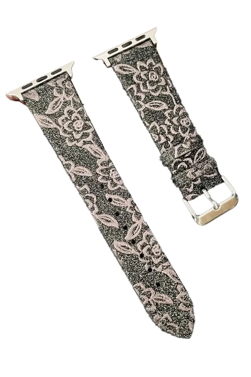 Apple Watch 42mm Creeper Desenli Kordon - Kahverengi