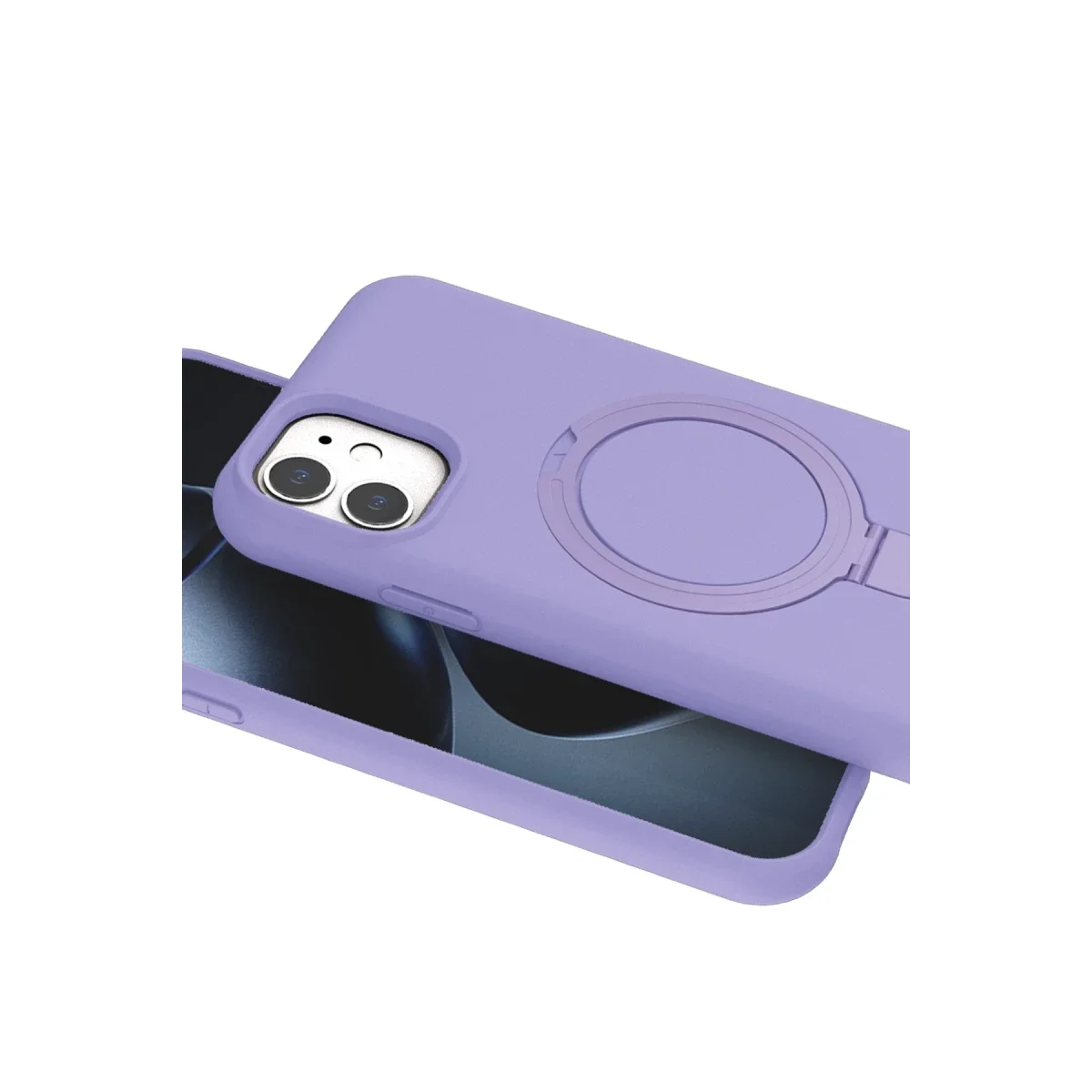Apple iPhone 11 Regal Magsafe Standlı Kapak - Lila görsel 4