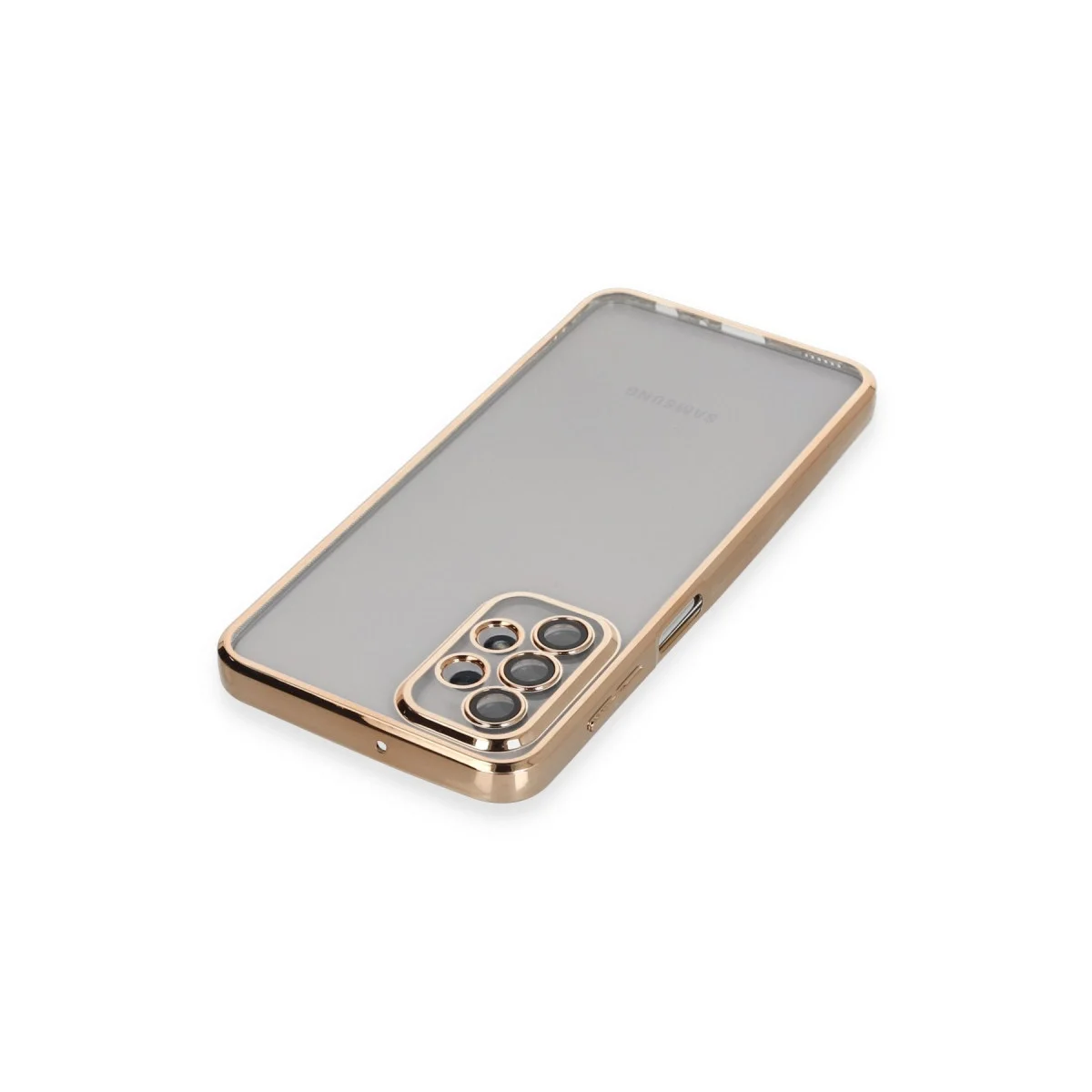 Samsung Galaxy A23 4g Kılıf Razer Lensli Silikon - Gold görsel 3