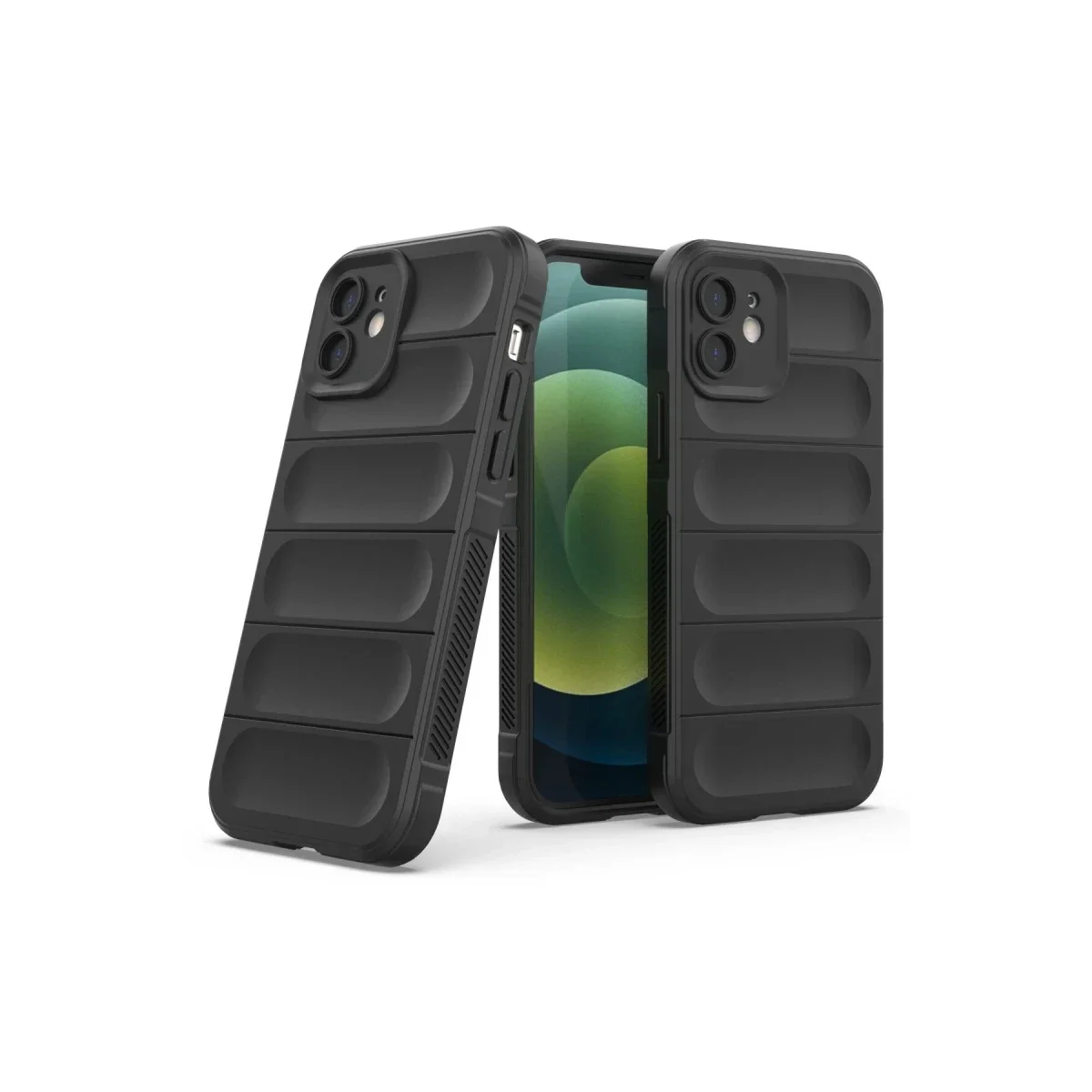 Apple iPhone 12 Kılıf Optimum Silikon - Siyah görsel 2