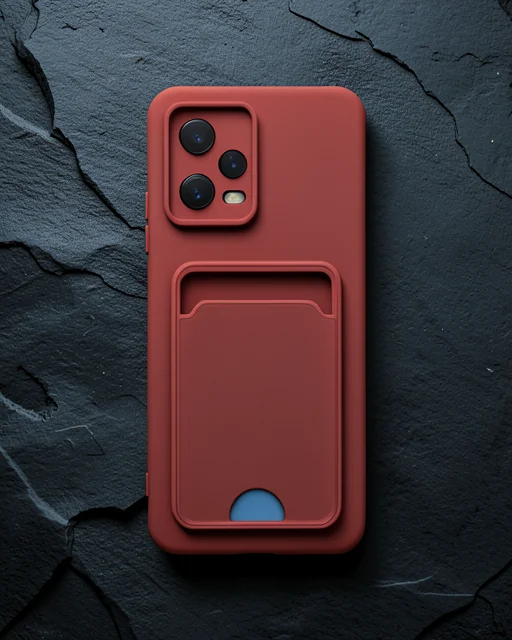 Xiaomi Poco X5 5g Kılıf Kelvin Kartvizitli Silikon - Bordo