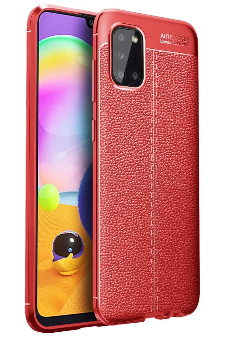 Samsung Galaxy A31 Kılıf Auto Focus Kapak - Kırmızı