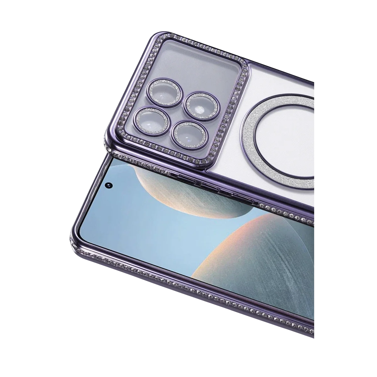 Xiaomi Poco X6 Pro Joke Simli Magneticsafe Kılıf - Derin Mor görsel 2