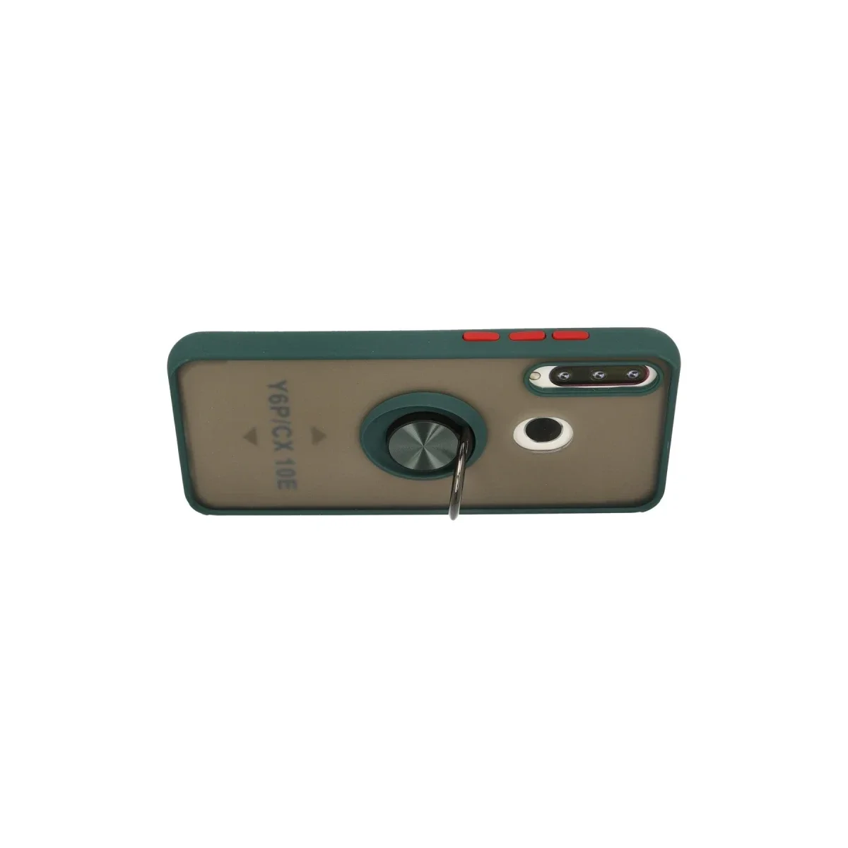 Huawei Y6P Kılıf Montreal Yüzüklü Silikon Kapak - Yeşil görsel 3