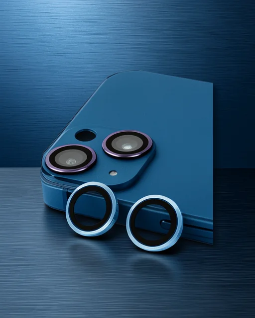 Apple İphone 14 Raze Metal Kamera Lens - Mavi