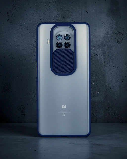 Xiaomi Mi 10t Lite Kılıf Palm Buzlu Kamera Sürgülü Silikon - Lacivert