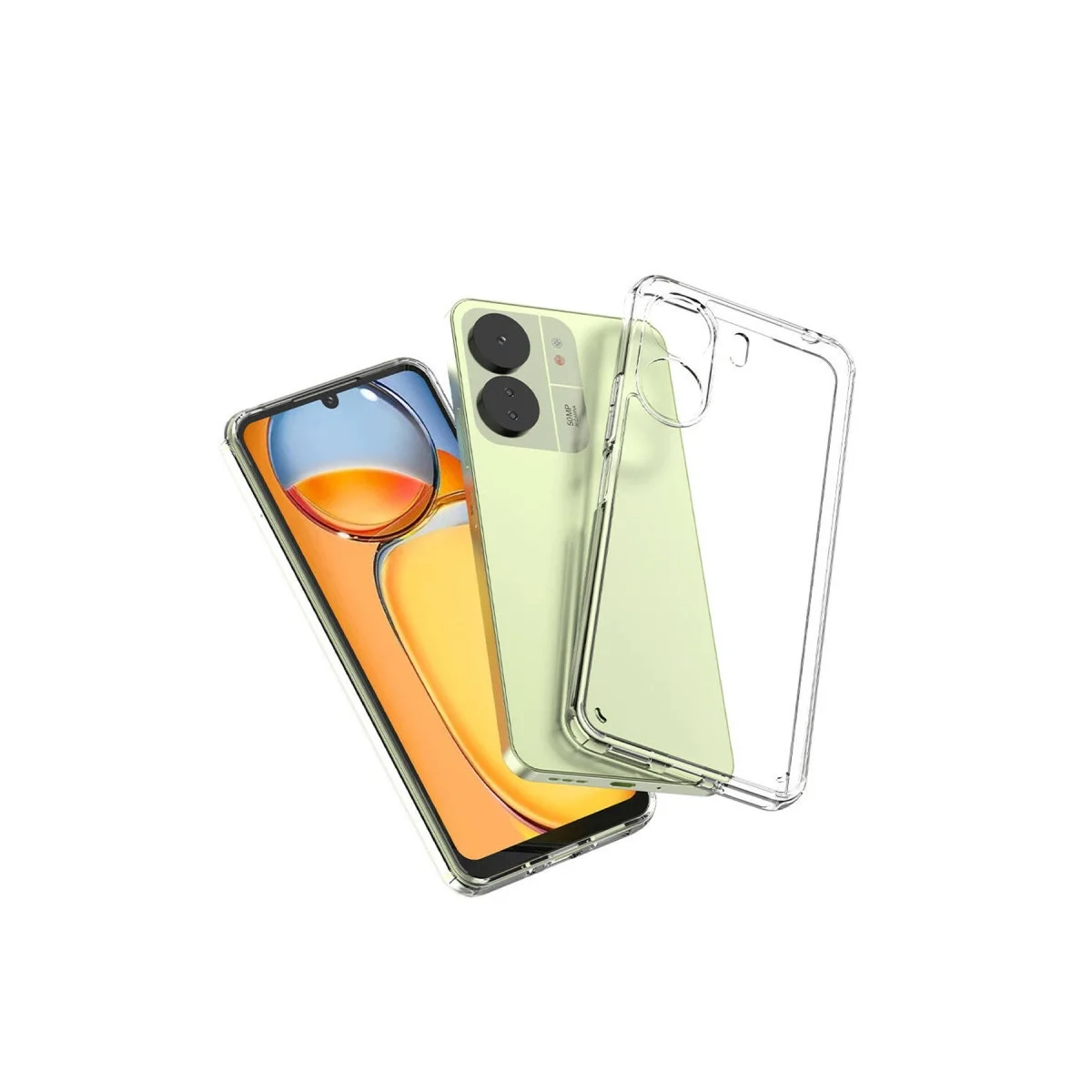 Xiaomi Redmi 13c Kılıf Lüx Şeffaf Silikon görsel 3