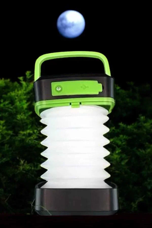 Led Lamba Kamp Lambası Hafif Taşınabilir Şarj Süreli Akordeon El Fenerli görsel 3