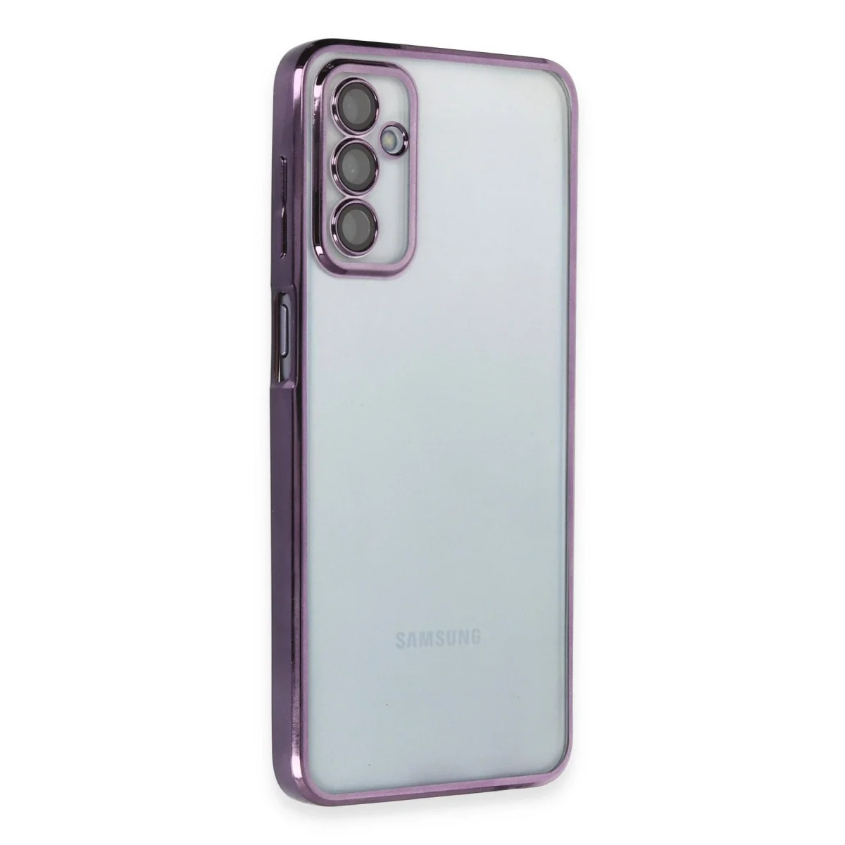 Samsung Galaxy M23 Kılıf Razer Lensli Silikon - Mor
