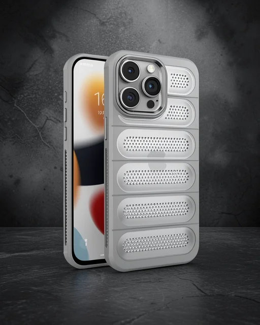 Apple İphone 15 Pro Max Kılıf Airmax Silikon Kapak - Titan Gri