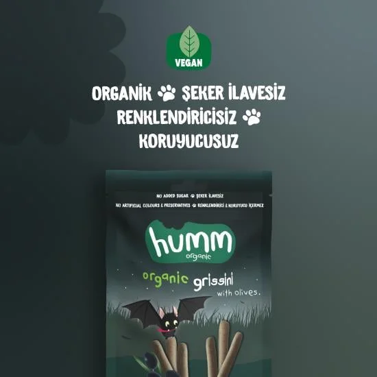 Humm Organik Vegan Zeytinli Grissini 55 Gr görsel 2