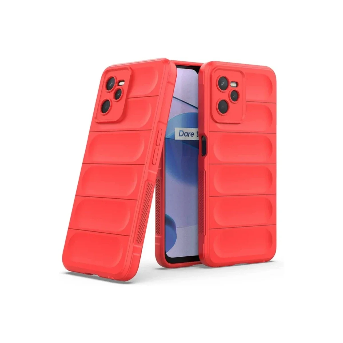 Realme C35 Kılıf Optimum Silikon - Kırmızı görsel 2