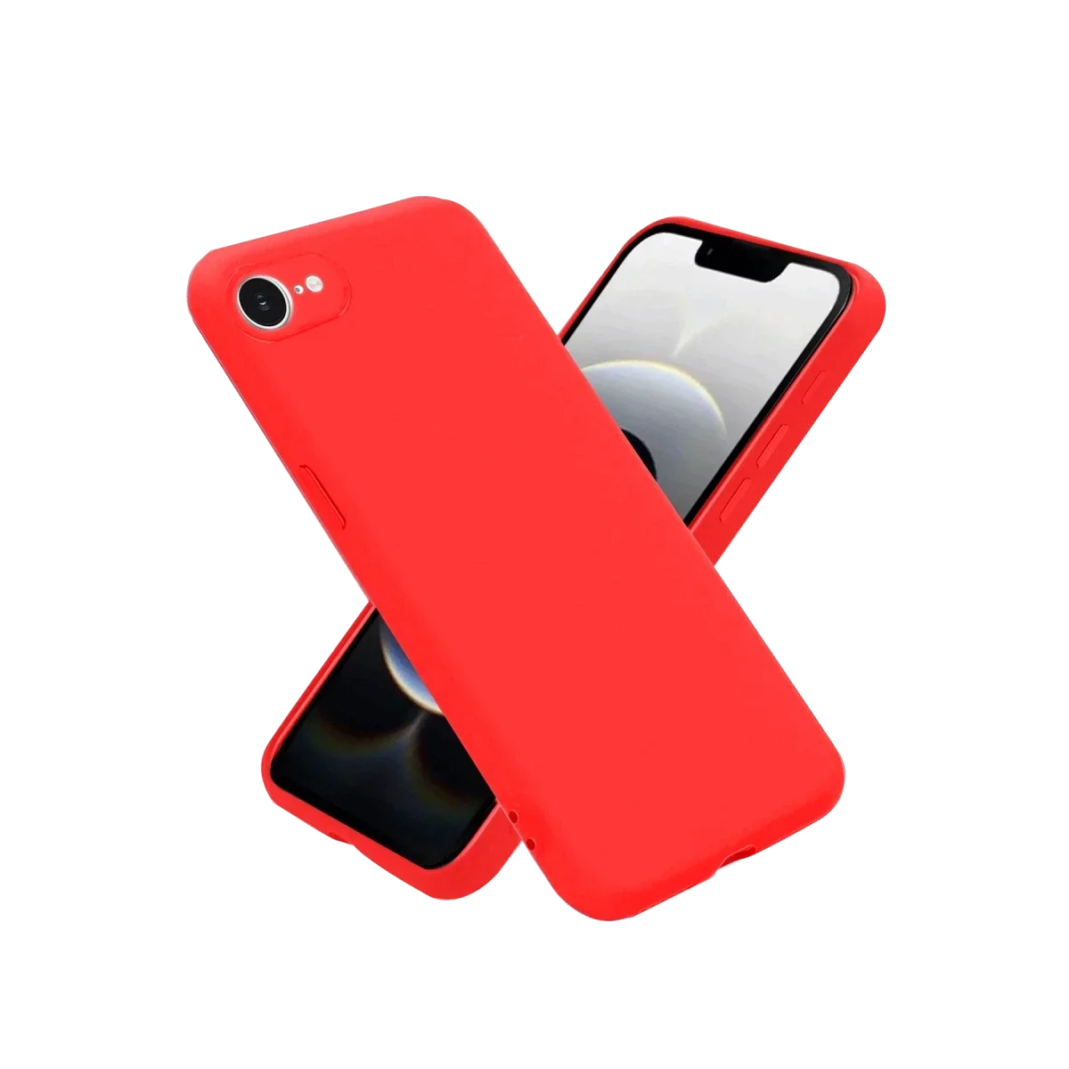 Apple iPhone 16E Kılıf Nano içi Kadife Silikon - Kırmızı görsel 2