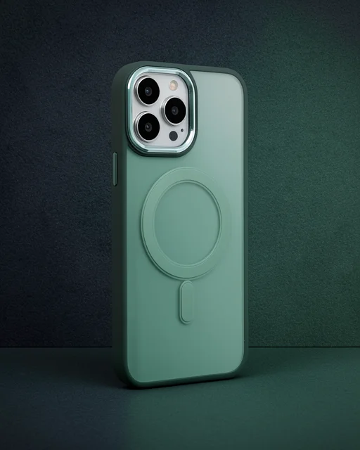 Apple İphone 15 Pro Kılıf Room Magneticsafe Silikon - Köknar Yeşili