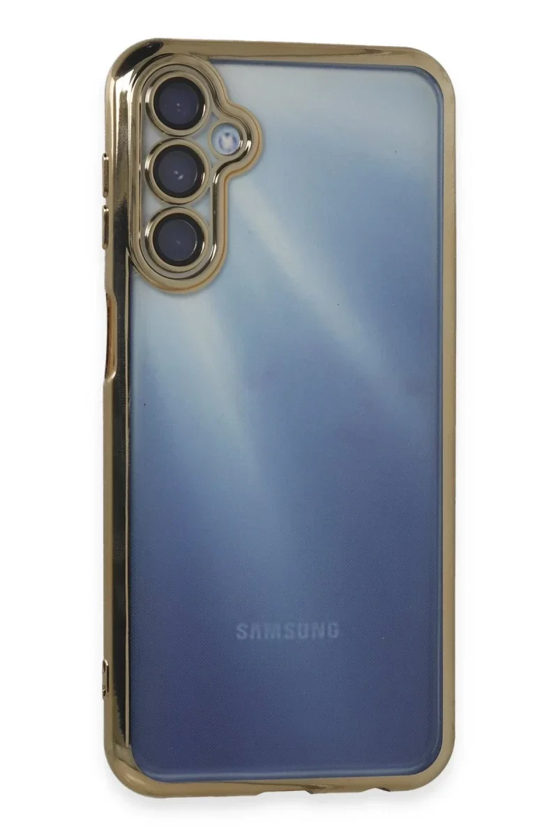 Samsung Galaxy A35 5G Kılıf Razer Lensli Silikon - Gold