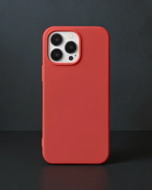 Apple İphone 14 Pro Max Kılıf Nano İçi Kadife Silikon - Kırmızı