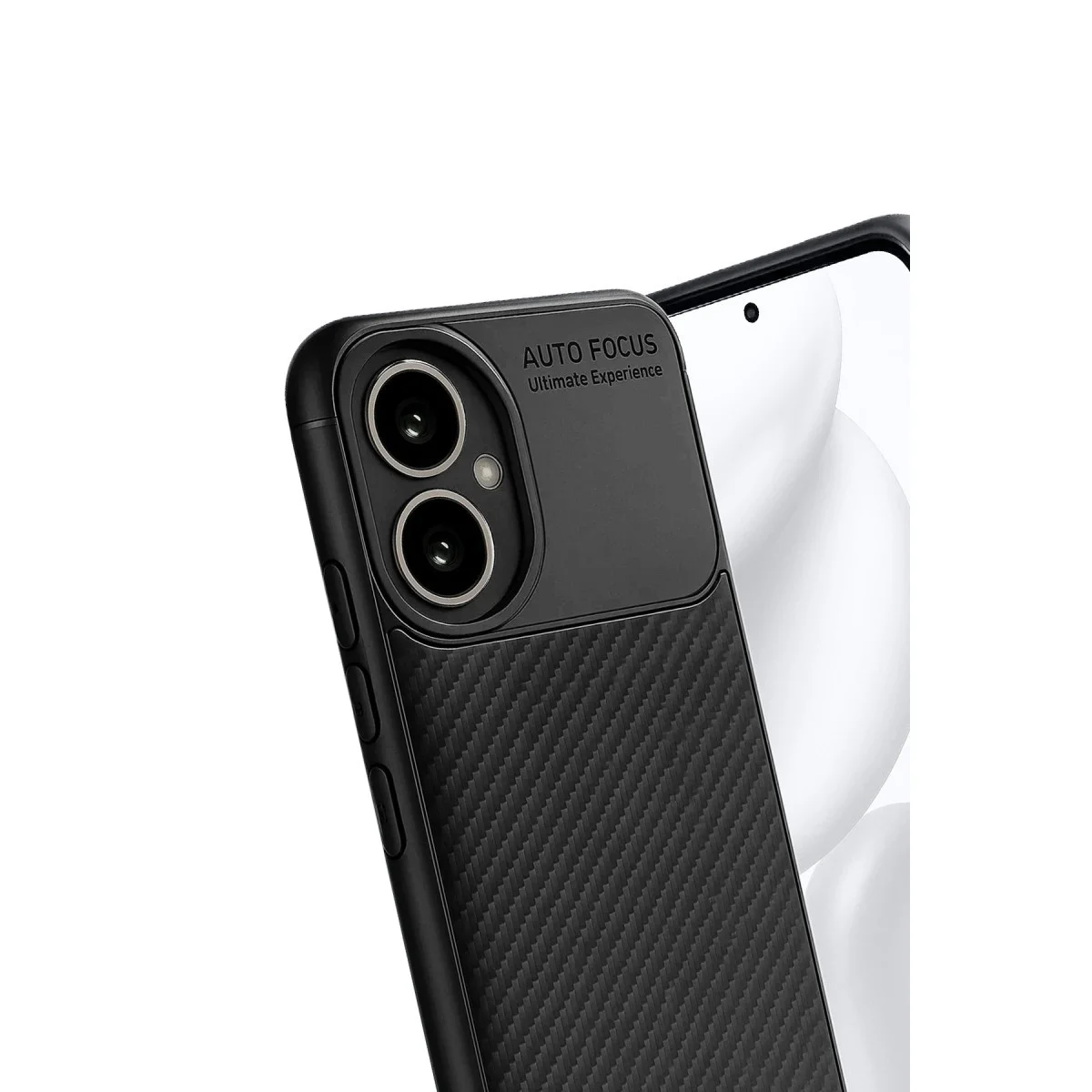 Honor 400 Kılıf Auto Focus Karbon Kapak - Siyah görsel 3