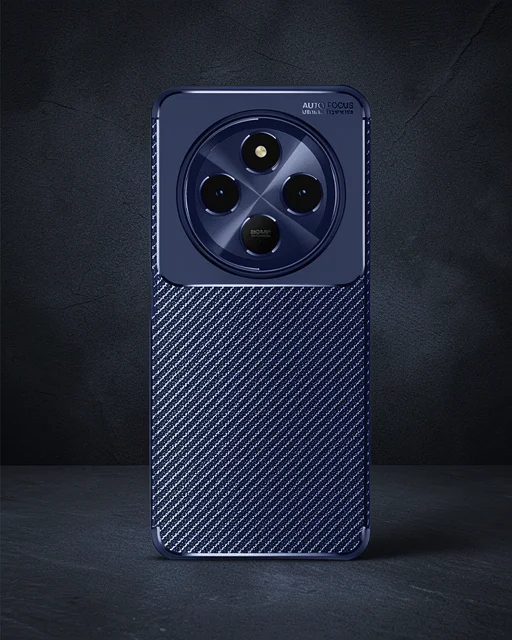 Xiaomi Redmi 14c Kılıf Auto Focus Karbon Kapak - Lacivert