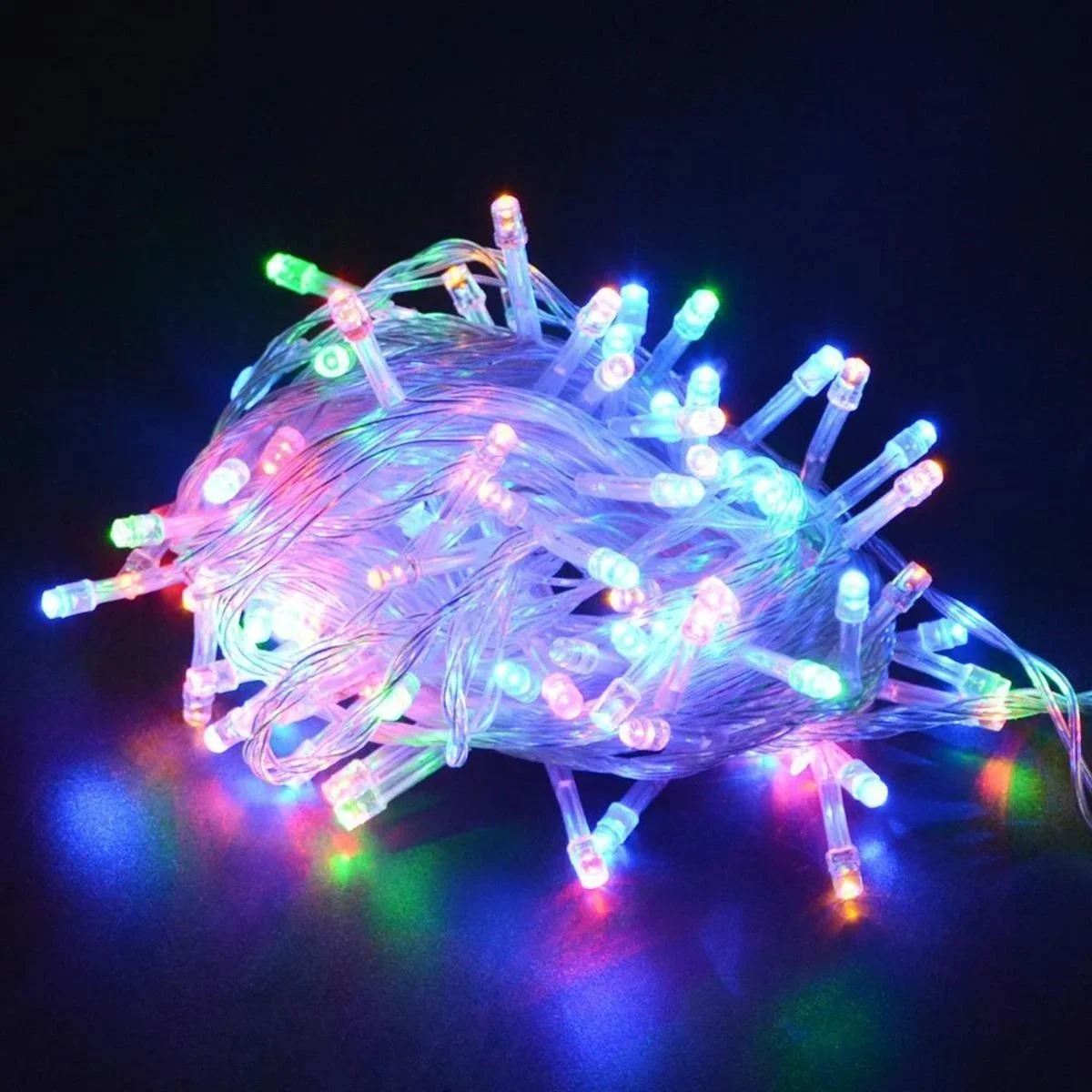 10 Metre 100 Ledli 8 Fonksiyonlu Karışık Renkli RGB Led Lamba görsel 4