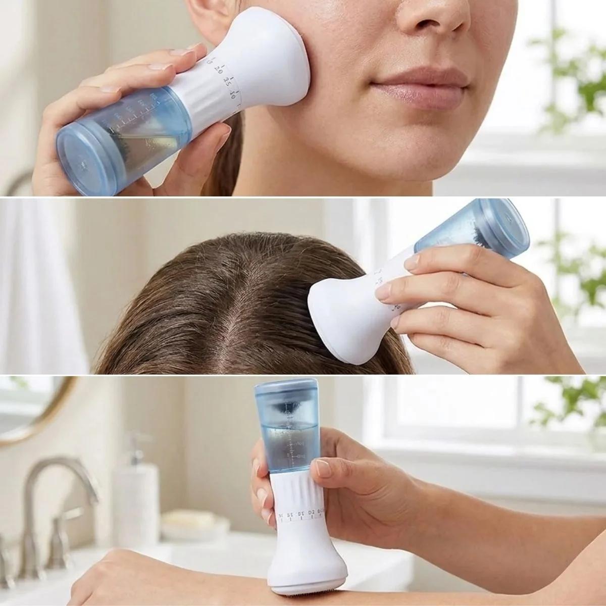 140 İğneli Serum Hazneli Dermaroller – 0-3 mm Ayarlı Dermaroller kro İğneli Saç, Cilt ve Vücut Bakım Aparatı görsel 2