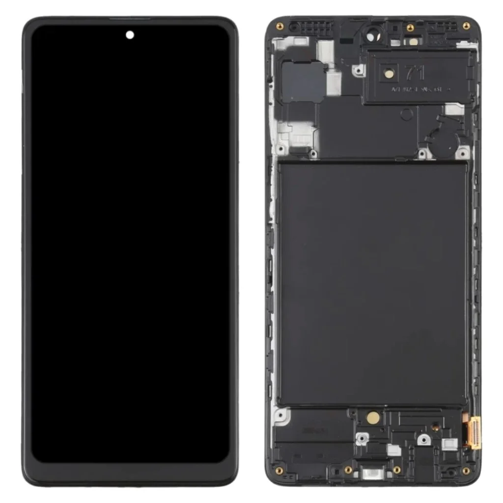Samsung A71 Lcd Dokunmatik Ekran Çıtalı (Siyah) görsel 2