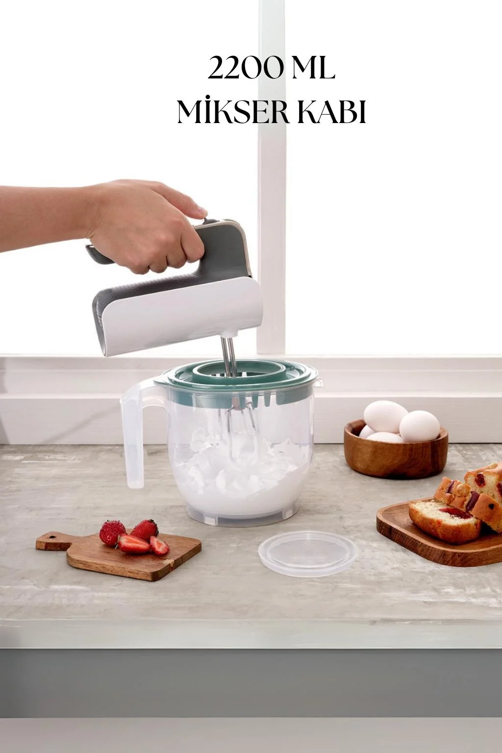2200 Ml kser Kabı Yeşil & Ölçü Kabı & Saklama Kabı-DNY0027
