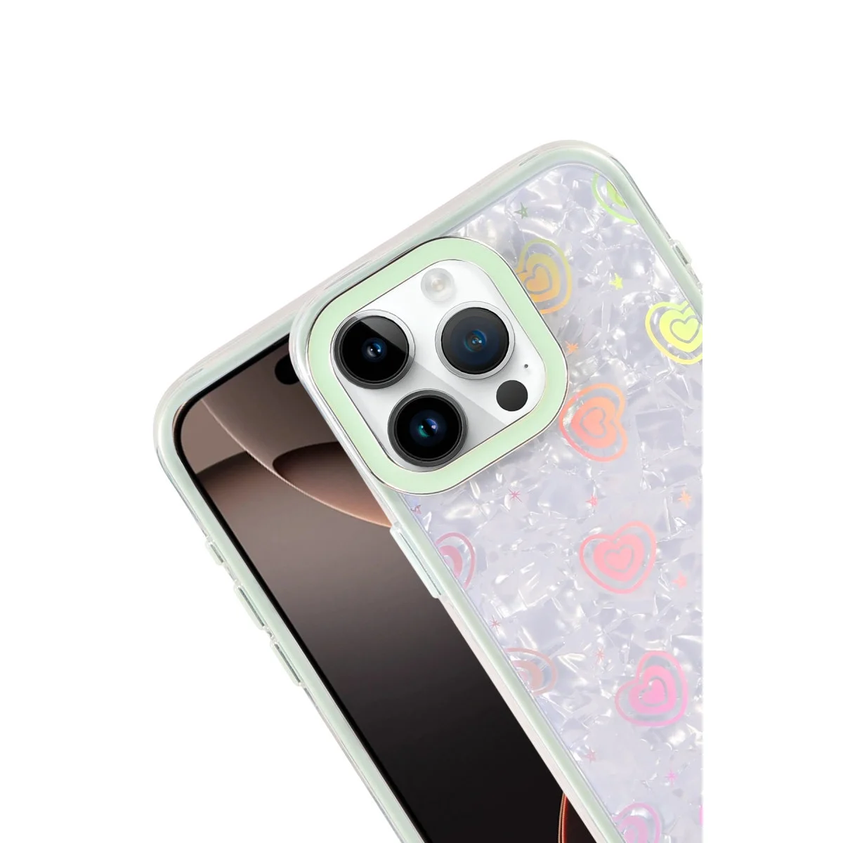 Apple İphone 16 Pro Max Lumi Desenli Kapak - Yeşil görsel 2