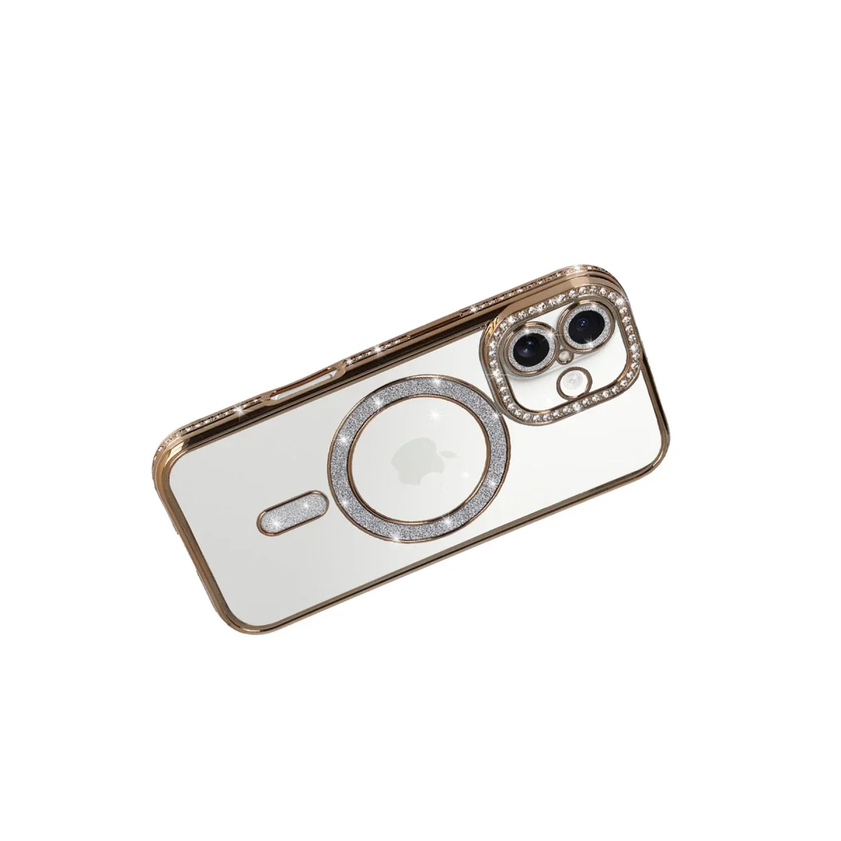 Apple iPhone 17 Joke Simli Magneticsafe Kılıf - Gold görsel 4