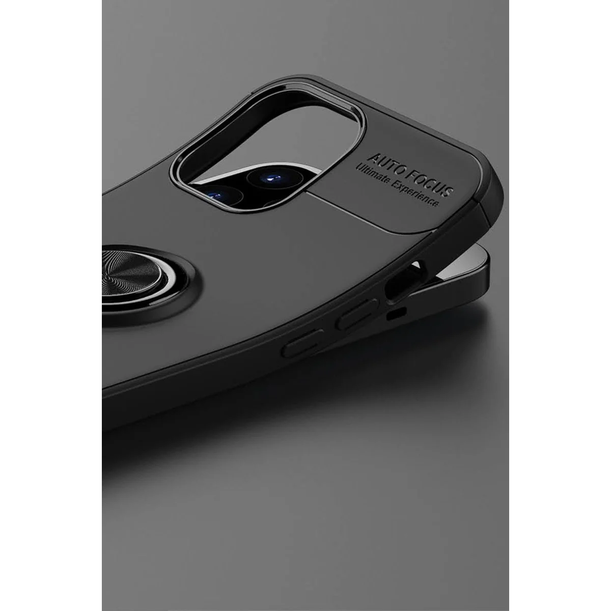 Apple İphone 12 Pro Max Kılıf Range Yüzüklü Silikon - Kırmızı görsel 5