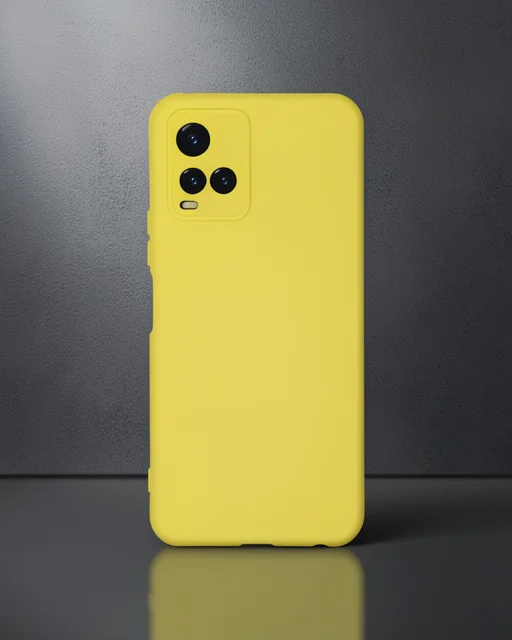 Vivo Y21s Kılıf Nano İçi Kadife Silikon - Sarı