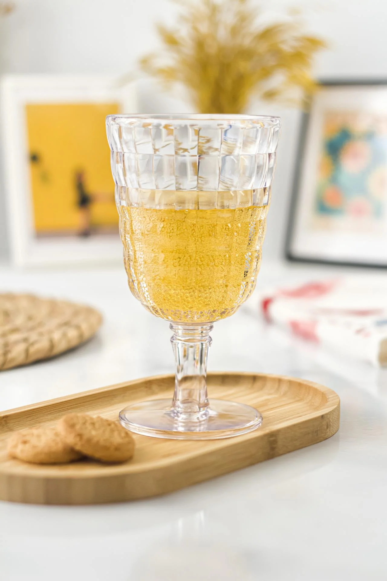 Allegra Şeffaf Kadeh Bardak - 450 ml Tekli Akrilik Malzeme - Cam Değildir Kırılmaya Dayanıklı görsel 2