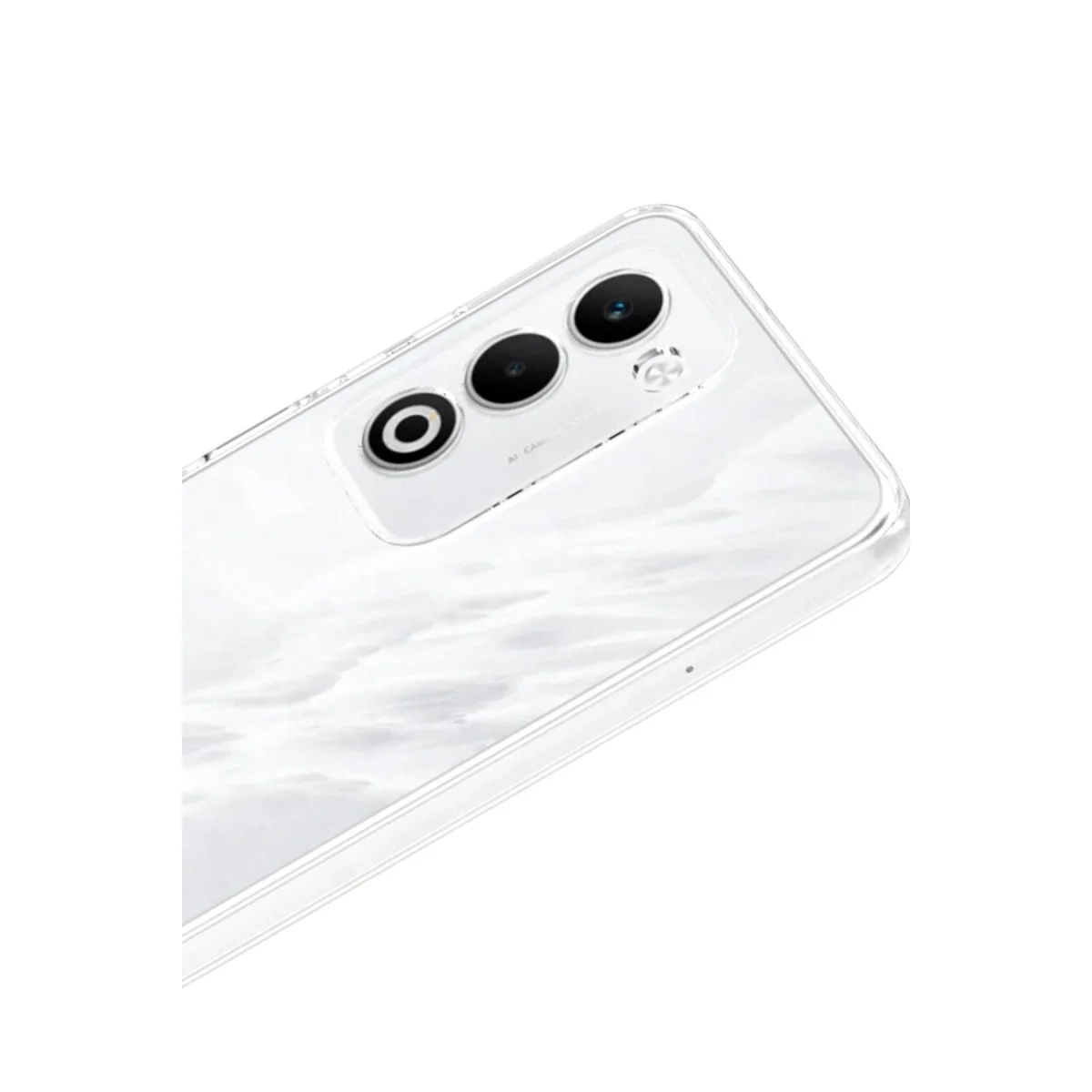Oppo A5 4g Lüx Şeffaf Silikon - Şeffaf görsel 4