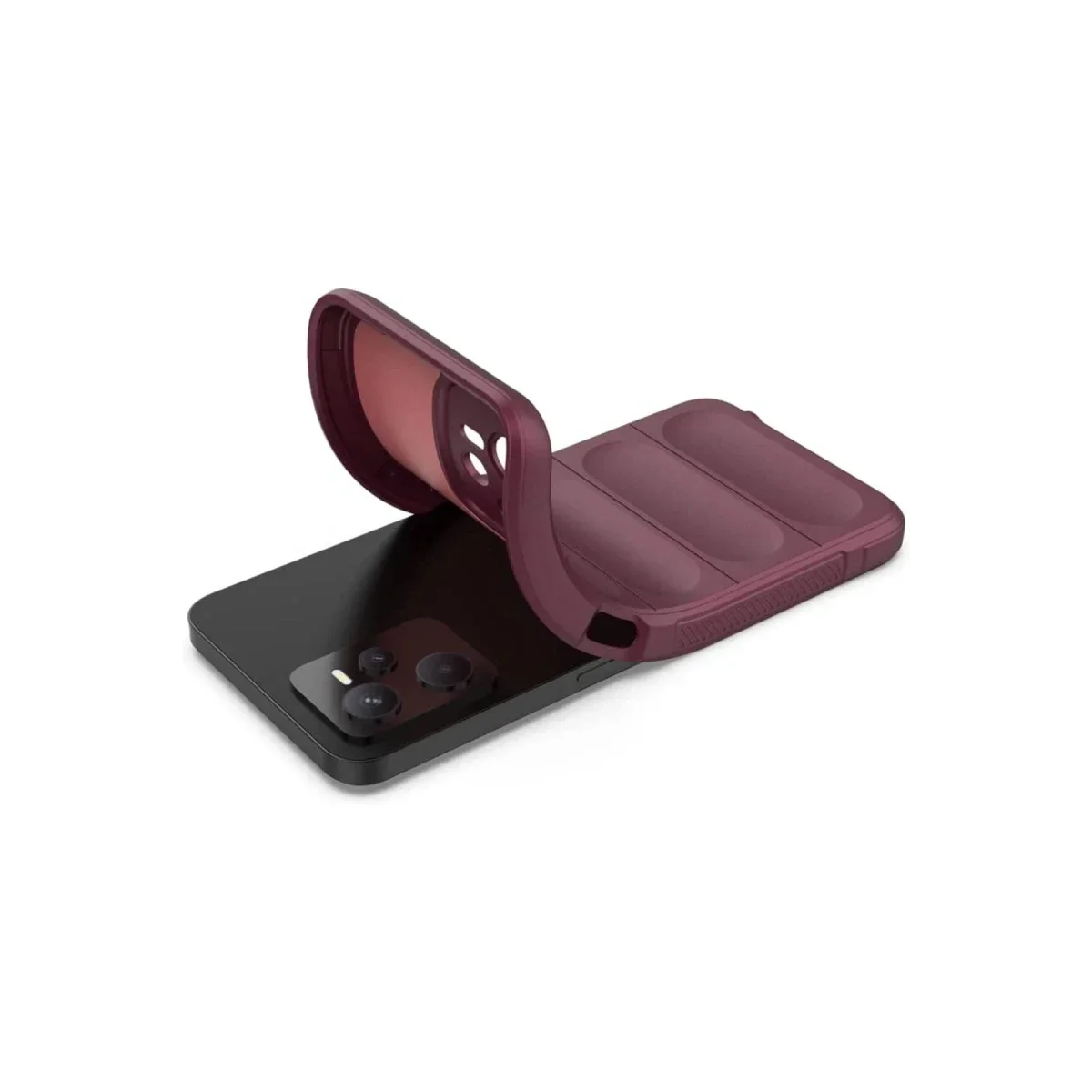 Realme C35 Kılıf Optimum Silikon - Bordo görsel 5