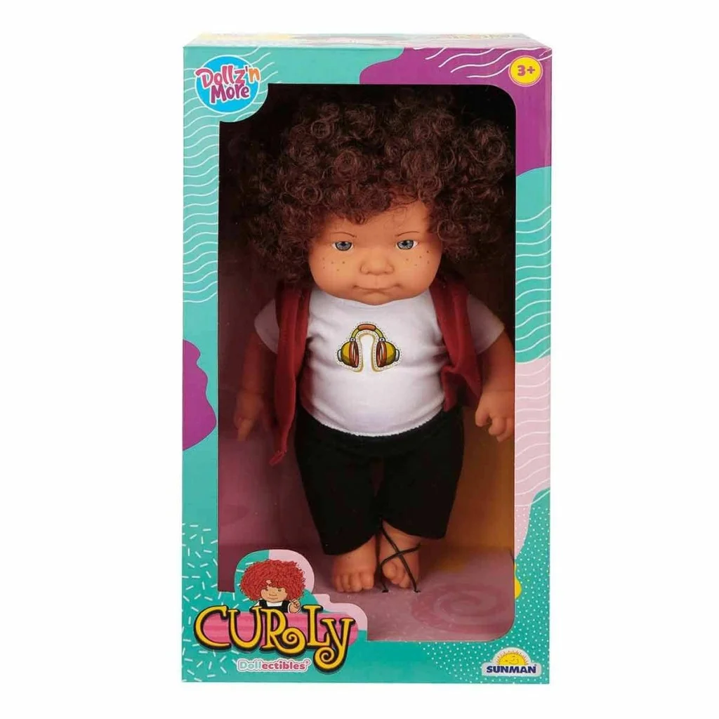 30151, Curly Kıvırcık Saçlı Bebek 35 cm görsel 2