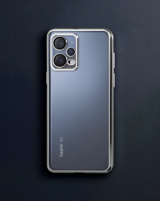 Xiaomi Redmi Note 12 5g Kılıf Razer Lensli Silikon - Gümüş